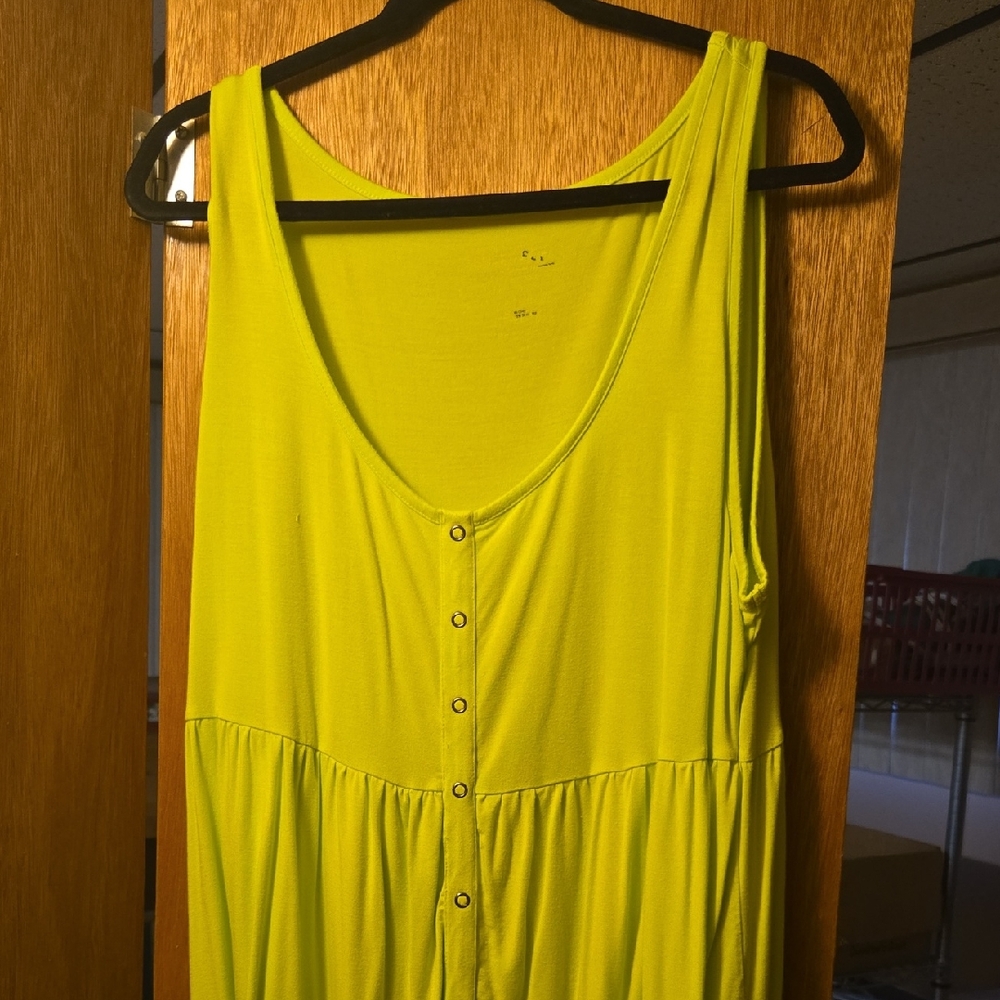 Vibrant Yellow Sleeveless Dress